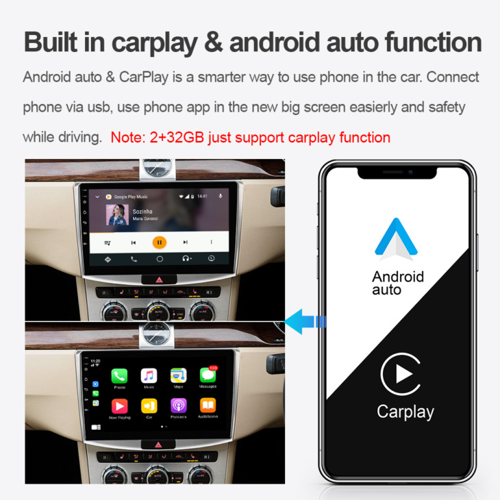 Ebilaen Car Multimedia Player A Vw Volkswagen Passat B7 B6 Cc 2Din Android 10.0 Autoradio Gps Navigáció Dvr Kamera Sztereó