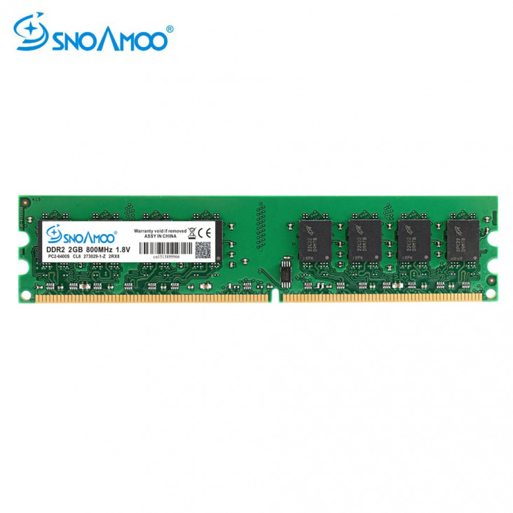 SNOAMOO DDR2 2GB 667 / 800MHz PC2-6400S Asztali PC RAM 240-Pin 1,8V DIMM Intel és az AMD kompatibilis számítógép Memory Garancia