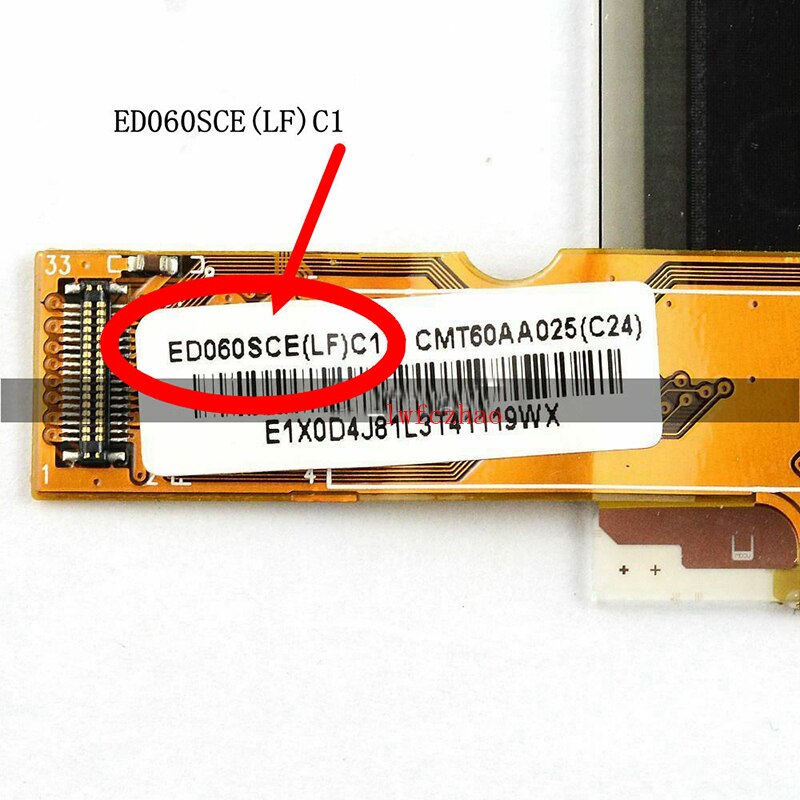 6inch ED060SCE (LF) C1 LCD kijelző Sony PRS-T1 / PRS-T2 E-ink LCD ...