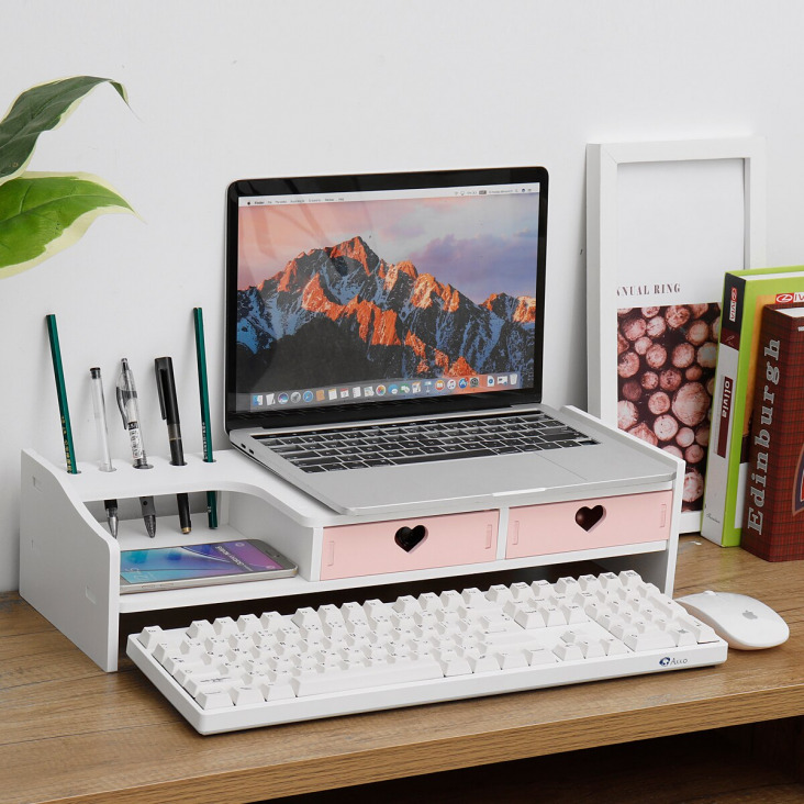 Pink Monitor Laptop állvány Asztali számítógép monitor támogatása