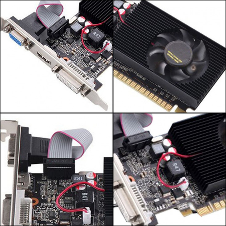 GT210 1GB 64bit videokártya GT210 512M DDR2 GPU grafikus kártyák ...