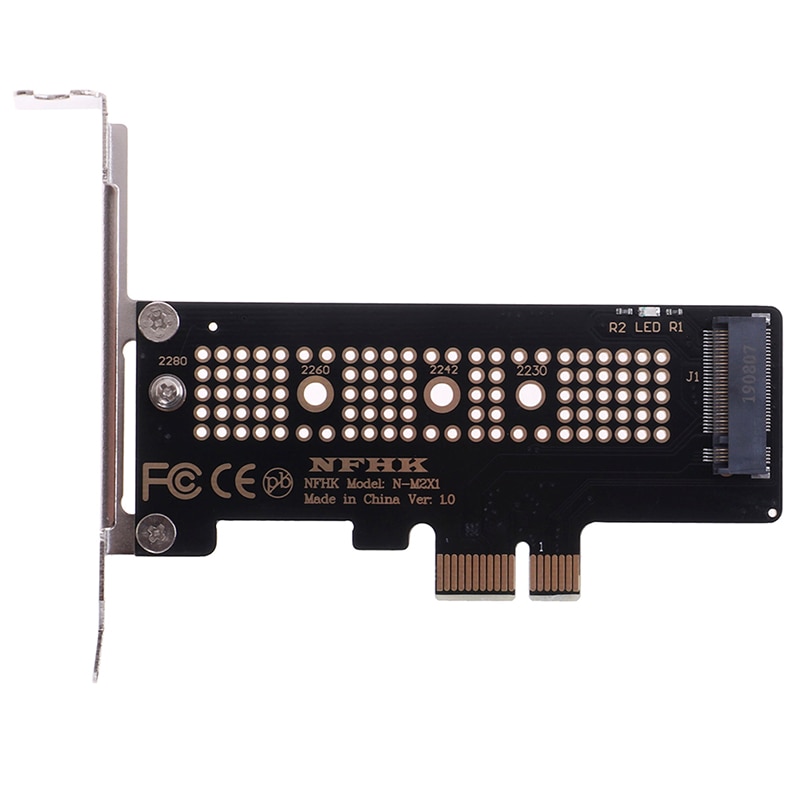 NVMe PCIe M.2 NGFF SSD PCIe x1 kártya kártya PCIe x1 M.2 kártya tartóval