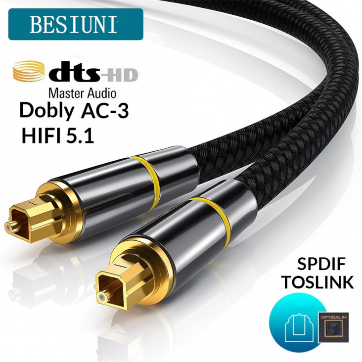 HIFI 5.1 digitális SPDIF Toslink Fiber optikai audio kábel 1m 2m 8m 10m TV box PS4 hangszóró vezeték Soundbar erősítő mélynyomó