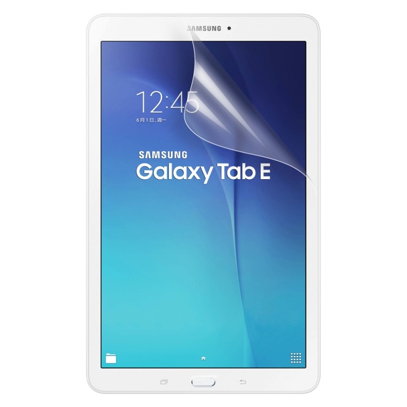 Clear képernyővédő fólia Film Anti-Fingerprint Soft védő fólia Samsung Galaxy Tab 9.6 E T560 / T561 / T565 Tablet száraz ruhával