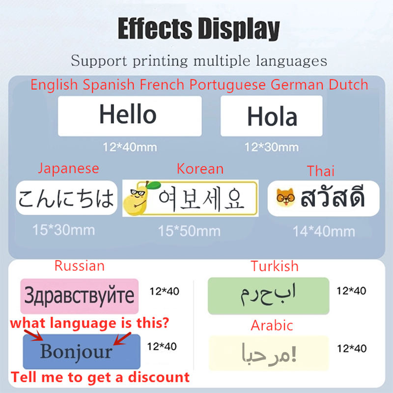 Niimbot D11 Mini hordozható Thermal Ár Label Printer hangul Bluetooth