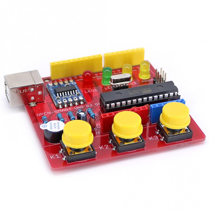 Open Smart Uno R3 Diy Atmega328p Development Board Modul Ch340 Illesztőprogram Berregő Led Gomb 2267