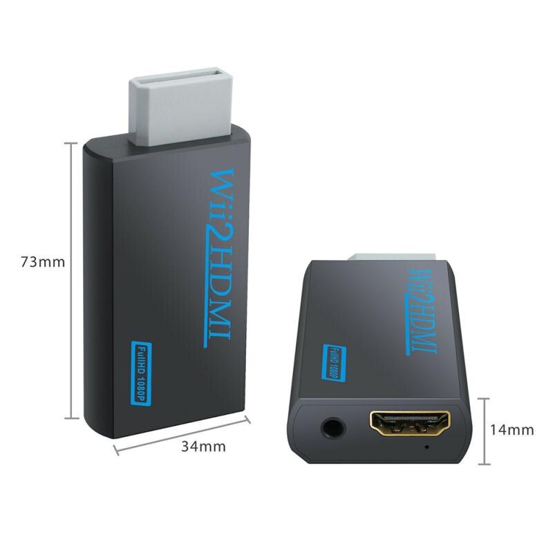 Full HD 3.5mm audio 1080p WiiHDMIkompatibilis Converter Adapter Wii2