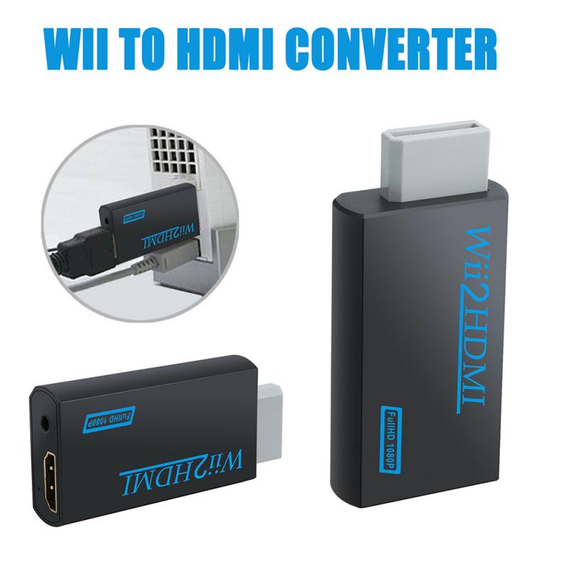 Full HD 3.5mm audio 1080p WiiHDMIkompatibilis Converter Adapter Wii2