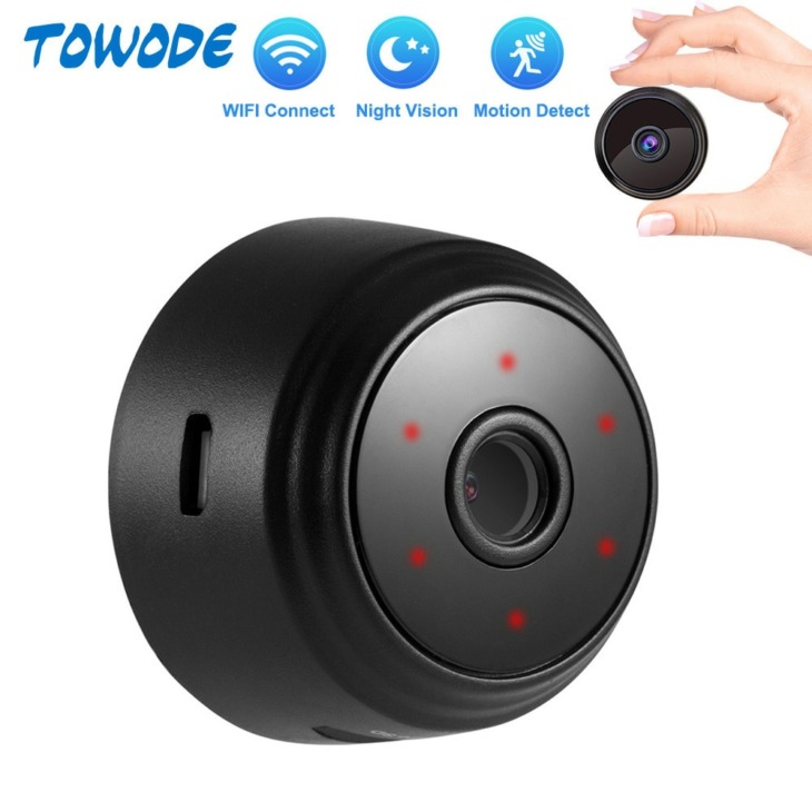 Towode Mini Wifi Ip Kamera Otthoni Biztonság Hd 1080P Ir Éjszakai Látás Mozgásérzékelés Riasztási Megfigyelő Kamera Alkalmazás Távirányító