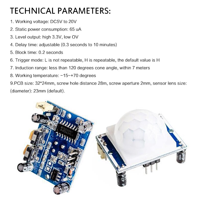 Pcs Hc Sr Sensor Modul Ll Tsa Be Az Ir Piroelektromos