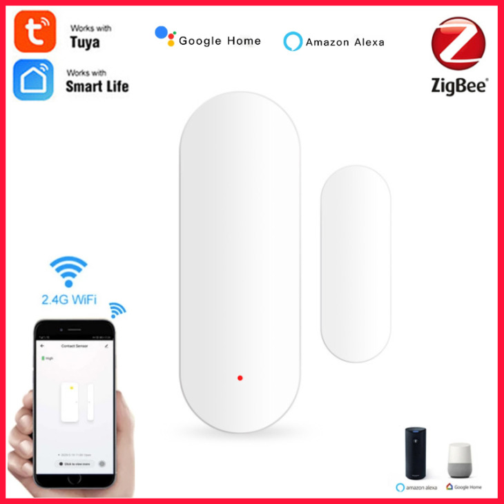 Tuya Zigbee Smart Life Smart Wifi Ajtóérzékelő Ablakérzékelő Ajtó Mágneses Riasztás Detektor Független Mágneses Érzékelő