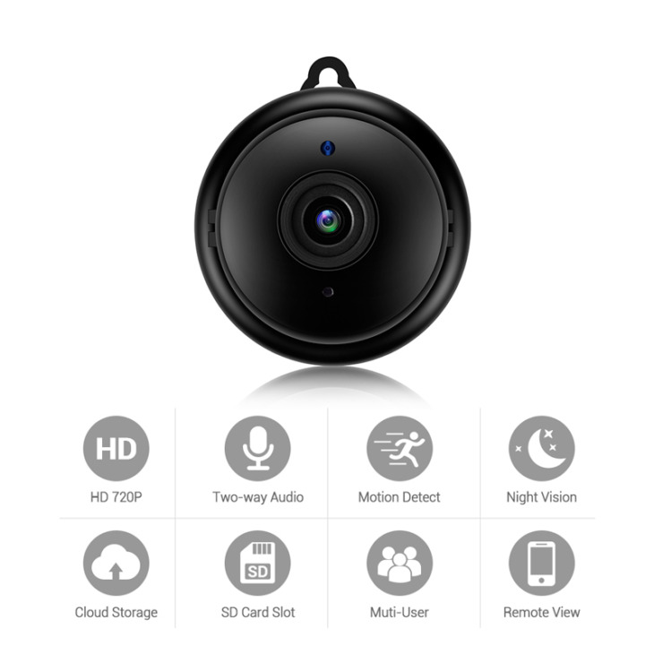 Vezeték Nélküli Mini Wifi 1080P Ip Kamera Felhőalapú Tároló Infravörös Éjszakai Látás Intelligens Otthoni Biztonsági Baba Monitor Mozgásérzékelése Sd Kártya
