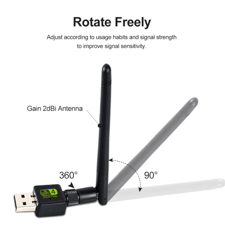 Usb Wifi Adapter Antenna Wifi Usb Wi Fi Adapter Kártya Wi Fi Adapter Ethernet Wifi Dongle Mt7601 