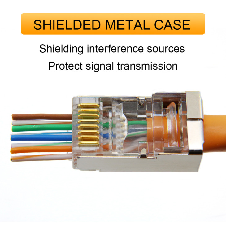 Xintylink Rj45 Cat6 Connector Cat5e Cat5 Sftp Ftp Stp Ethernet Kábeldugó Vége Rg45 Hálózat Rj 8899