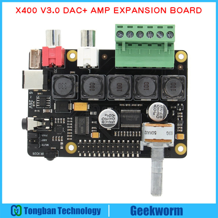 Raspberry Pi Dac Teljes Hd D Osztályú D Erősítő I2s Pcm5122 X400 Audio Bővítő Tábla Raspberry Pi 8258