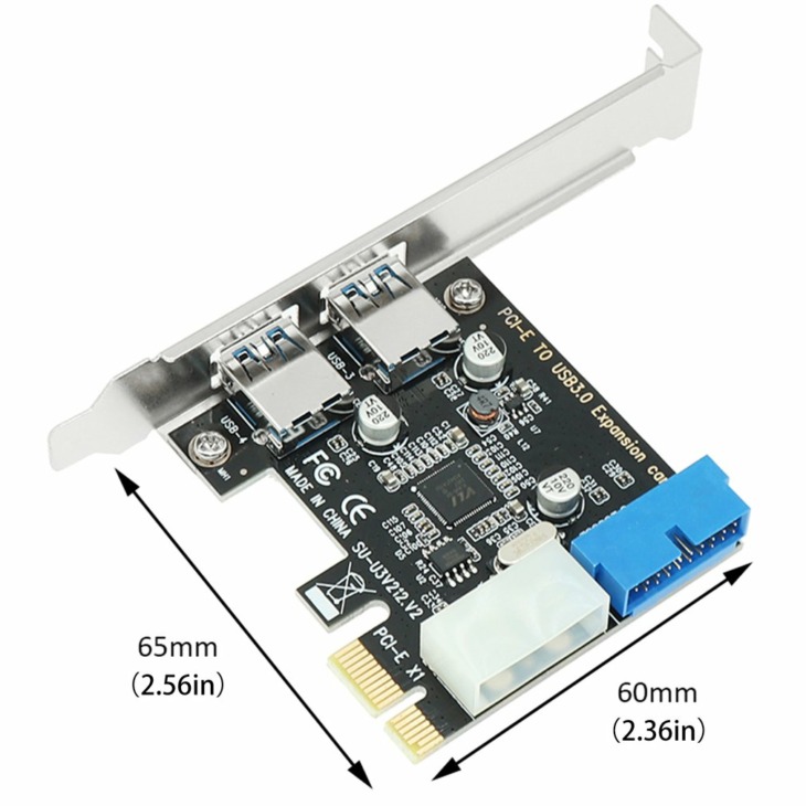 Usb 3.0 Pci-E Expansion Card 2 Port Usb3.0 Hub Belső 19Pin 19 Pin Header Usb 3 Toci Pci Express ...