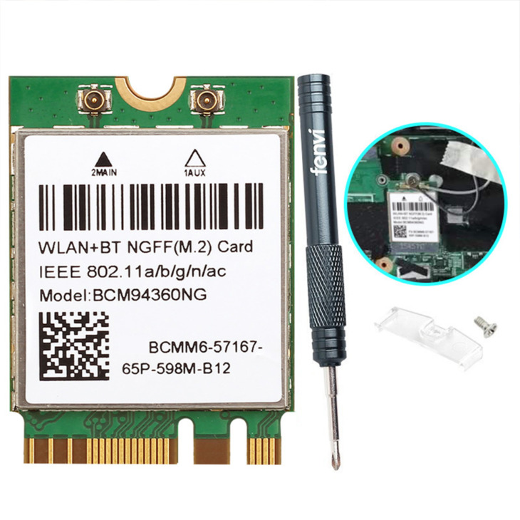 Vezeték Nélküli Bcm94360Ng Macos Hackintosh 1200Mbps Ngff M.2 Wifi Card