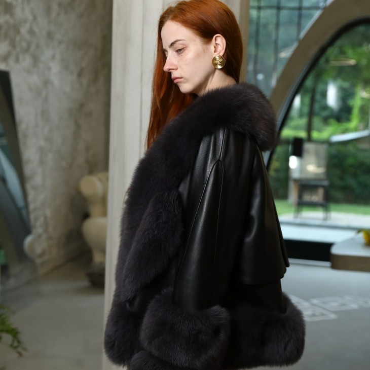 Téli Valódi Fox Fur Woman Jacket Fashion Báránybőr Kabát Plus Size Valódi Báránybőr Fur Meleg Felsőruházat