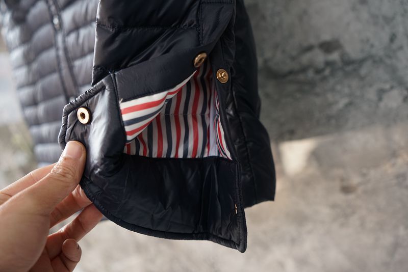 2021 Fashion Tb Márka Férfiak Le Kabátok Slim Fit Kapcsolja Lefelé Galléros Kabát Csíkos Szilárd Vékony Alkalmi Téli Ruházat