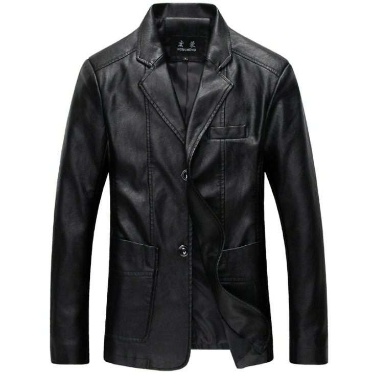 2021 Tavaszi Őszi Divat Új Férfi Alkalmi Boutique Business Leather Suit / Férfi Pu Blazer Dzseki Nagy Méret 5Xl 6Xl 7Xl