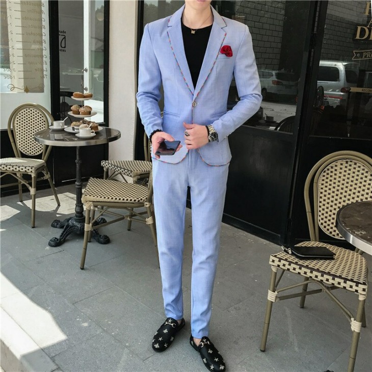 Divat Retro Luxus Suit Pioneers Férfi Hivatalos Személy Ruházat Férfi One Button Ruha Kétrészes Szett Nadrág Kabát Kabát
