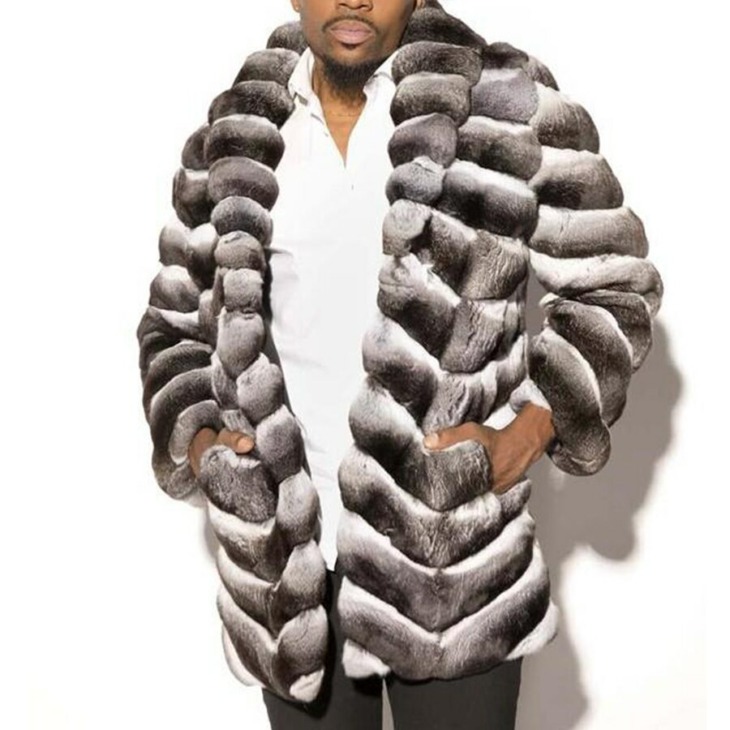 Bunda Férfi Valódi Szőrme Kabát Rex Rabbit Fur Overcoat Bomber Jacket Plus Size Kabát For Men High Quality