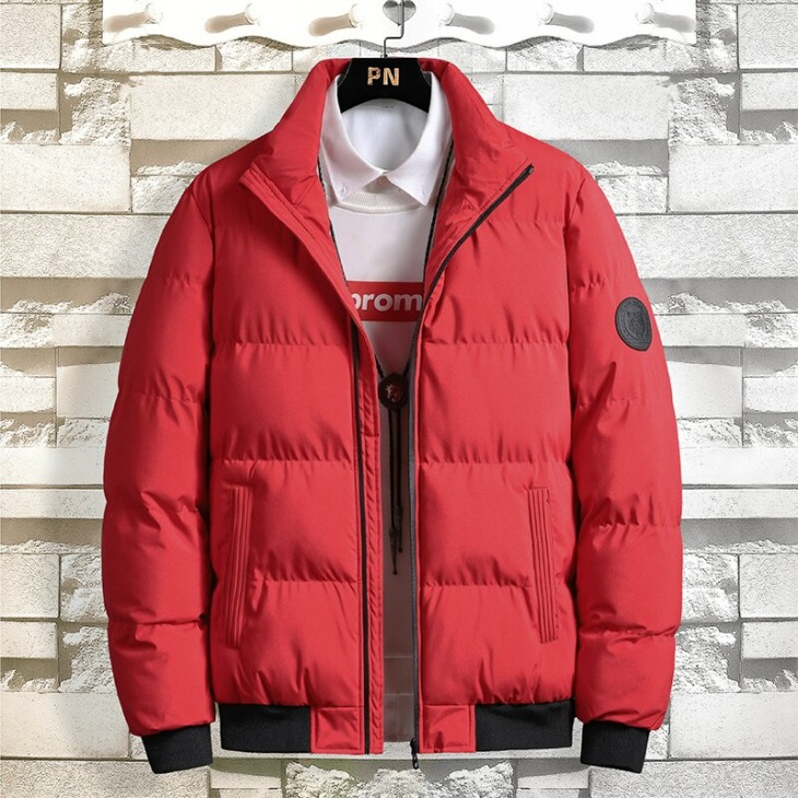 Lomemol Őszi / Téli Férfi Farkas Winter Solid Color Jacket New Stand Nyakörv Fashion Vastagítása Rövid Farkas Ice Világ Télikabát