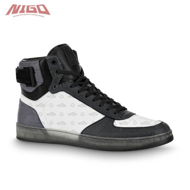 Nigo L 21Ss Rivoli Boot High Top Sneakers Cipő Nfc Kártya # Nigo389