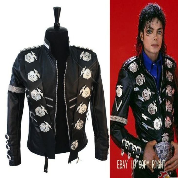 Ritka Mj Michael Jackson Klasszikus Rossz Kabát Ezüst Sas Jelvényekkel Punk Matel Pontosan Ugyanaz A Magas Divatgyűjtemény Show Ajándék