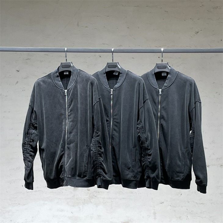 Zodf 2021 Új Őszi Férfi Pamut Kabátok Kétfejű Zipper Laza Mosott Unisex Folding Ujj Coats Brand Ruhák Hy0225
