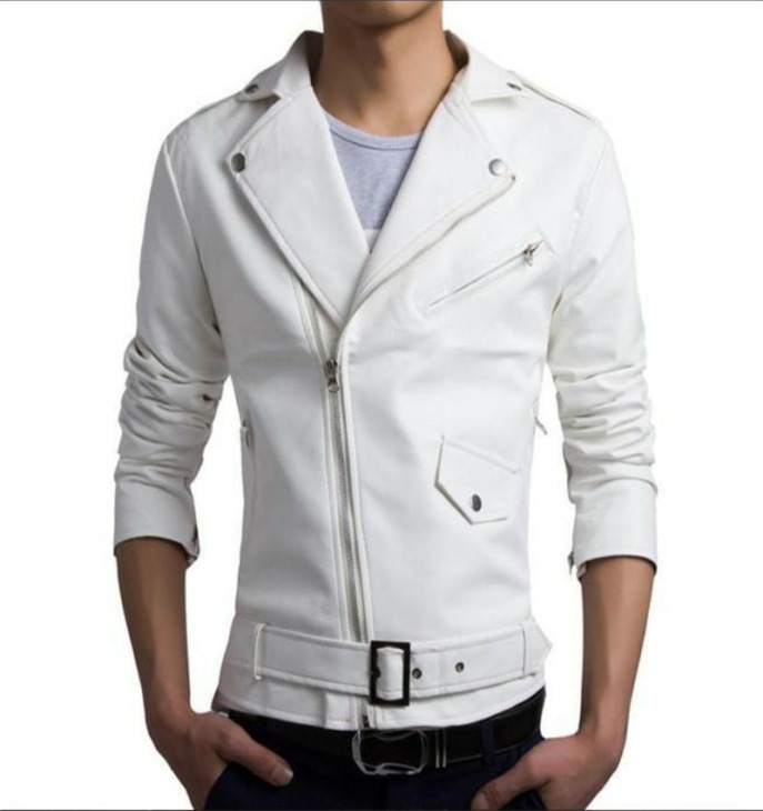 Fehér Lapel Cipzár Pu Leather Jacket Coats Nagyméretű 4Xl 5Xl Fashion Ifjúsági Self-Termesztés Személyiség Bõrkabátjában Európai