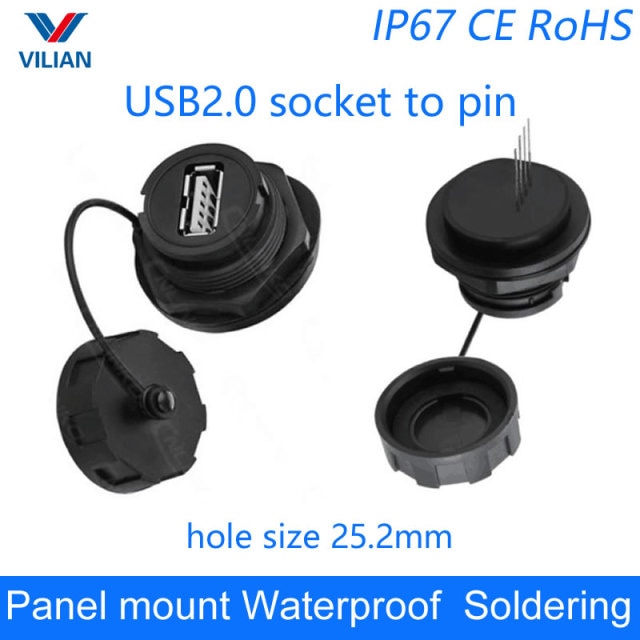 USB2 socket to pin