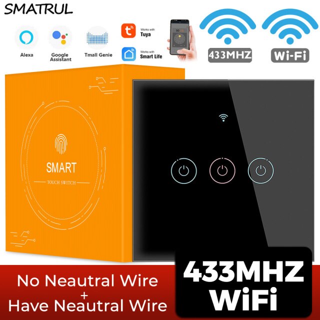 Black 3 gang WIFI