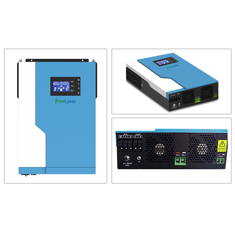 5500W Hibrid inverter AC 220V DC 48VDC MPPT Pure Sine Wave 100A 500VDC ...