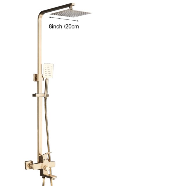 8 inch brushed gold