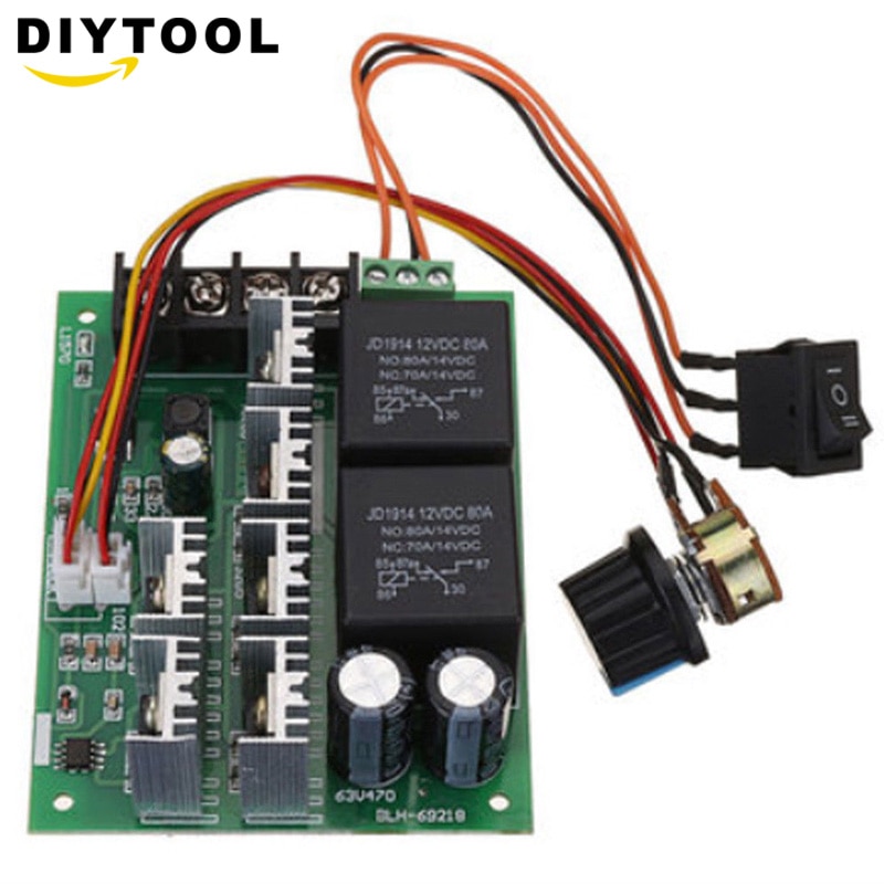 DC 10-55V 12V 24V 36V 60A PWM DC Regolatore Di Velocà - Foto 6