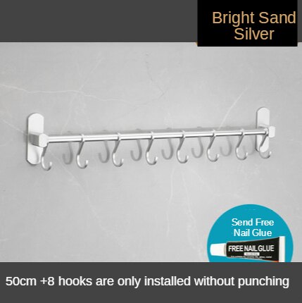 Silver 8 hooks