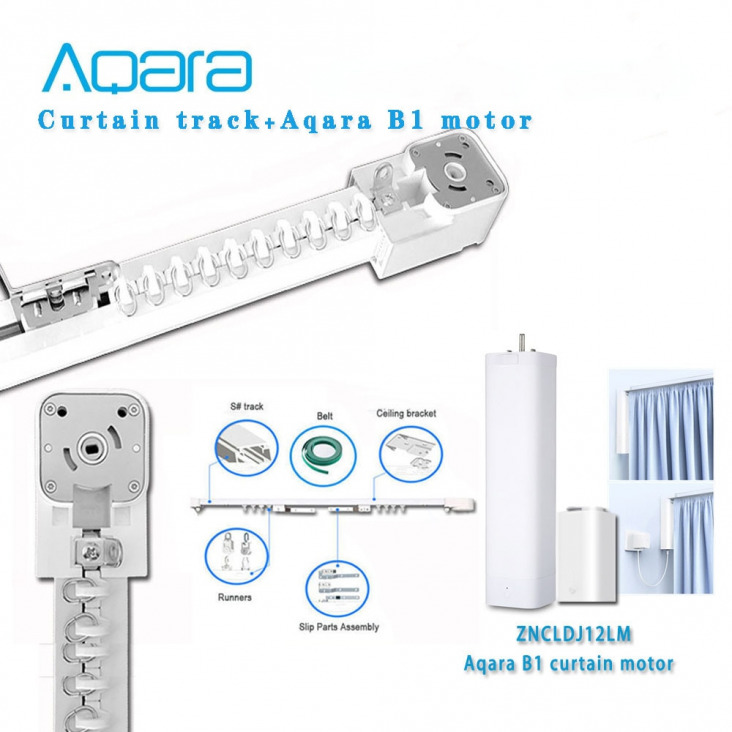 Aqara B1 intelligens függöny motor függönypályával, Aqara Mijia app ...