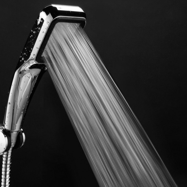 Zuhanyfej Nagynyomású csapadék 300 Holes kézi zuhany fúvóka fürdőszoba zuhanyfej Víztakarékos szórófej Szűrő # 624