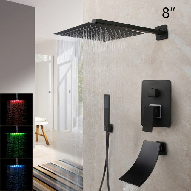 led 8 inch shower