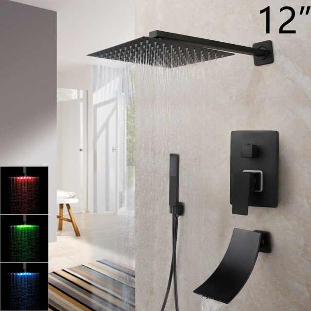 led 12 inch shower