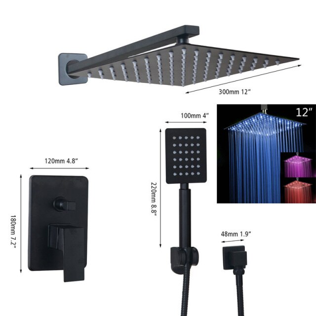 LED 12 Shower Set