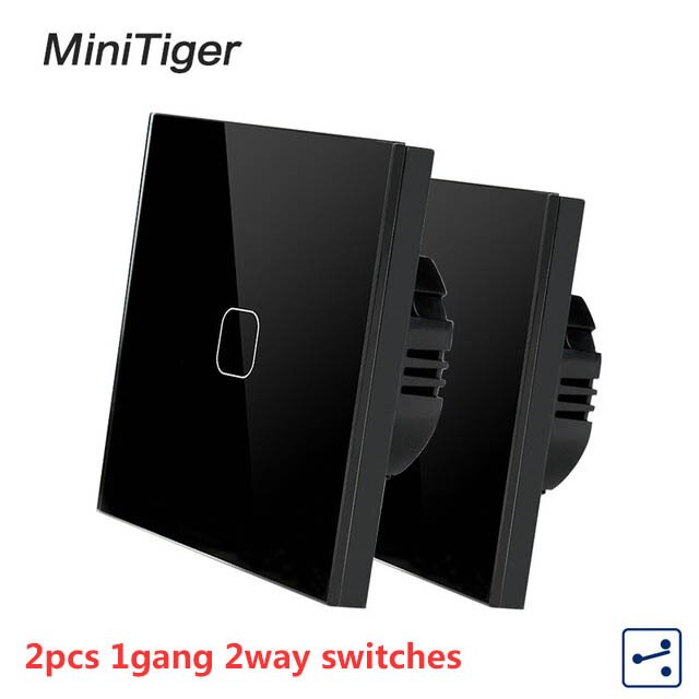 1 Gang 2 Way Black
