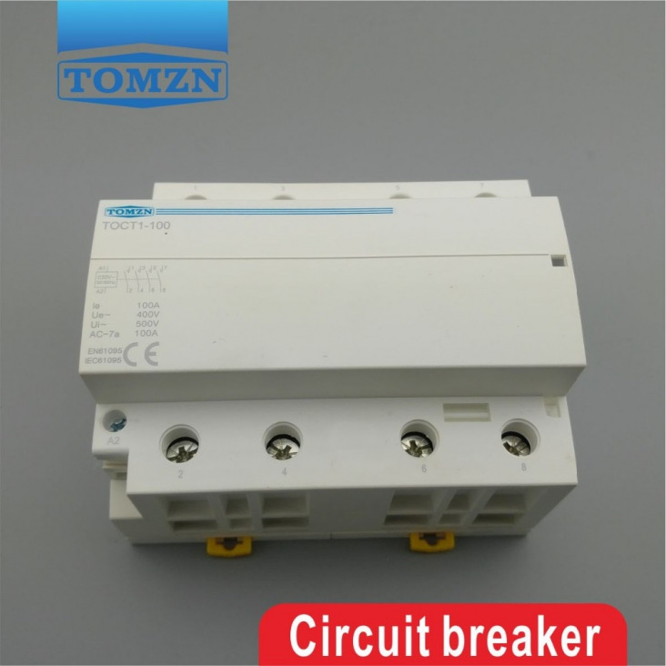 TOCT1-100 Contacteur modulaire 4P 100 A 4NO AC 230 V 50/60 Hz