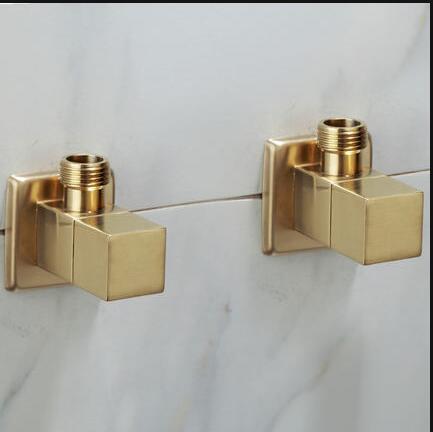 2pcs brushed gold