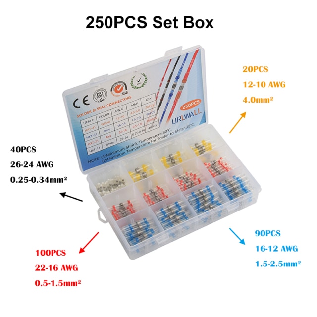 250Pcs With box