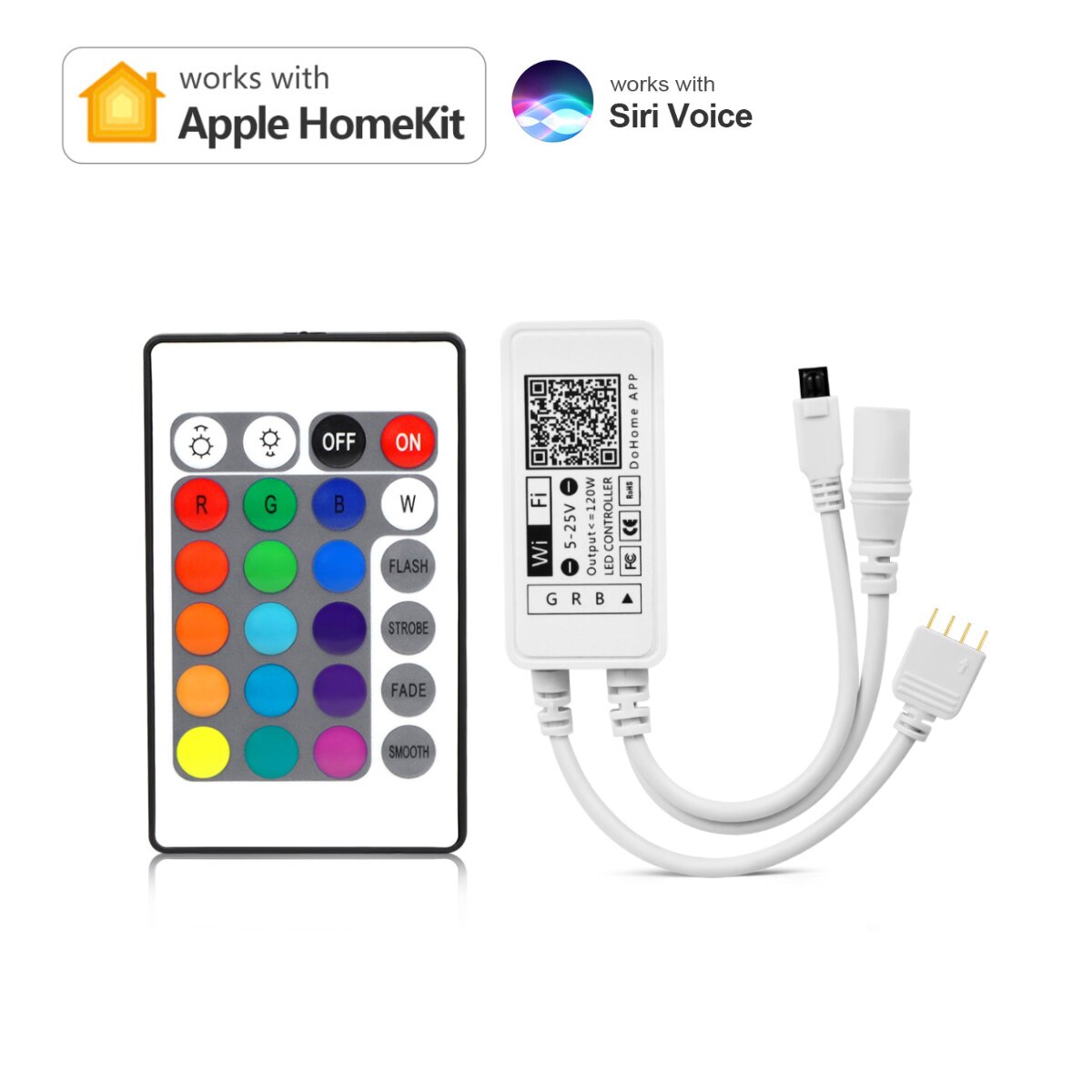 Apple Homekit Siri Voice / Tuya Intelligens Élet Alexa, A Google Home Wifi Rgb Vezérlője A Led