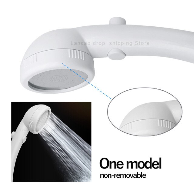 white shower head
