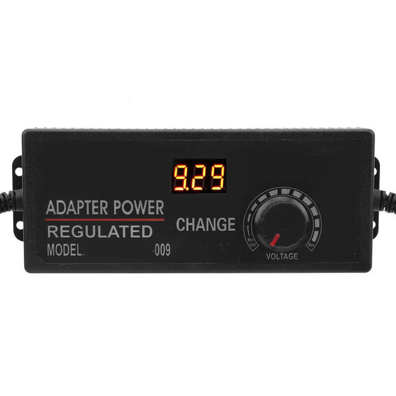 9-24V 5A Tápegység Adapter / Kijelző Képernyő Feszültség És Sebességszabályozó Adapter Ac 110-240V Állítható Tápegység
