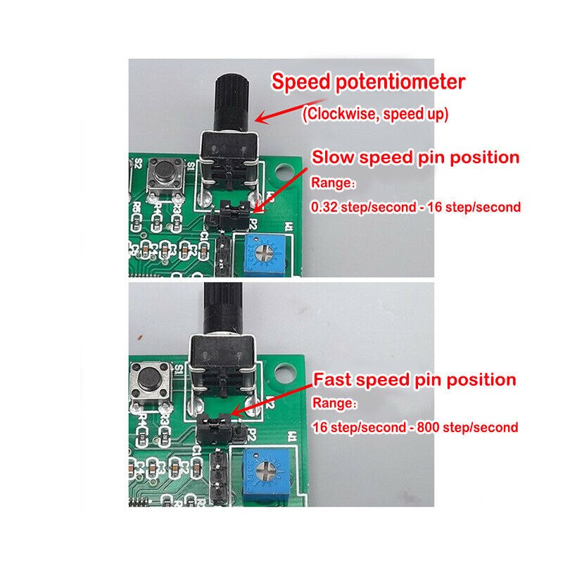 Többfunkciós Mikro Léptető Motoros Meghajtó Kártya Sebességszabályozó Panel Modul Kapcsoló 2-Fázisú 4-Vezetékes 4-Fázisú 5-Vezetékes Lassítás